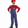 SUPER PLOMBIER GARÇON (Costume, Chemise, Chapeau) Tailles Enfants - Démo Vidéo -FêteMagique Soldes 087A nc 087A a