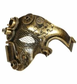 DEMI-MASQUE STEAMPUNK (Couleur Cuivre)