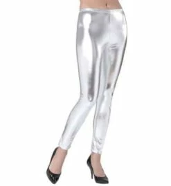 LEGGING DISCO MOULANT (Tailles Adultes - Argent)