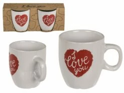 COFFRET MUGS I LOVE YOU (Pack Duo St Valentin)