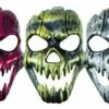 MASQUE SQUELETTE RIGIDE (Tête De Mort - 3 Coloris) -FêteMagique Soldes 10222