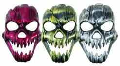 MASQUE SQUELETTE RIGIDE (Tête De Mort - 3 Coloris)