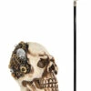 CANNE LUXE TÊTE DE MORT (Canne En Métal 88 Cm)
