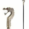 CANNE DRAGON EN MÉTAL (93 Cm Avec Boule De Verre) -FêteMagique Soldes 11848