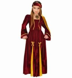 JEUNE PRINCESSE MÉDIÉVALE (Robe, Coiffe Avec Voile) Tailles Enfants De 5 à 13 Ans