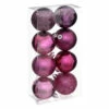 PACK BOULES ROSES CASSIS (Boules De Noel - 8 Pièces) Diamètre 7 Cm -FêteMagique Soldes 129170cd deb1