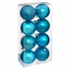PACK BOULES TURQUOISES (Boules De Noel - 8 Pièces) Diamètre 7 Cm