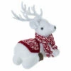 RENNE BLANC ASSIS (Dimension 21 X 20 Cm) Décoration De Noël -FêteMagique Soldes 137996h deb1 scaled 1