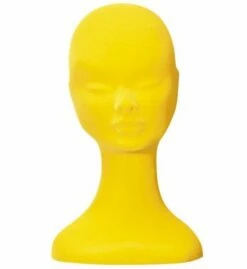 MAROTTE VELOURS JAUNE (Support Perruque)