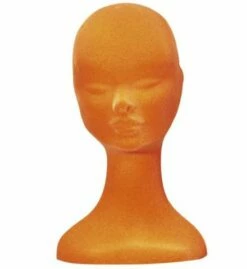 MAROTTE VELOURS ORANGE (Support Perruque)