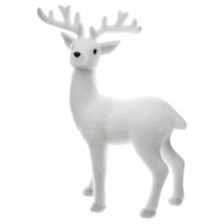 RENNE BLANC DEBOUT (Dimension 47 X 35 Cm) Décoration De Noël