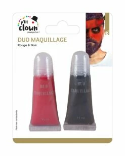 MAQUILLAGE ROUGE ET NOIR (Duo Tubes De 11 Ml) Maquillage Halloween