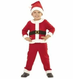 COSTUME PETIT PÈRE NOEL (Manteau, Pantalon, Bonnet) Tailles Enfants - Démo Vidéo