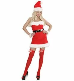 MISS SANTA EN FLANELLE (Ceinture, Bonnet, Bracelets) Taille Unique L - Démo Vidéo