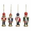 SOLDAT CASSE-NOISETTE (Boite 4 Soldats En Bois) Taille 8 Cm - à Suspendre