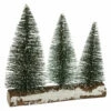 SAPINS DE TABLE SUR SOCLE (Décoration De Noel 22 Cm) Bûche + 3 Sapins -FêteMagique Soldes 172237 deb1 scaled 1