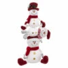 TRIO BONHOMMES DE NEIGE (Pyramide Hauteur 75 Cm)