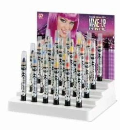 CRAYONS A MAQUILLAGE (Assortiment 6 Coloris) Présentoir 24 Crayons 3.5 Ml