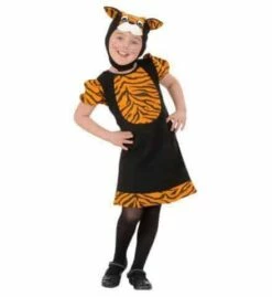 ROBE PETITE FILLE TIGRE (Pack 6 Costumes Filles) Tailles 2/3 Ans Et 3/4 Ans