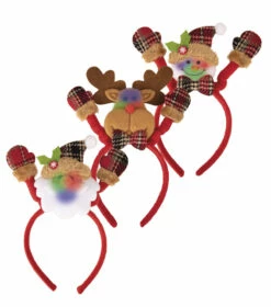 SERRE TÊTE NOEL LUMINEUX (3 Modèles Assortis)
