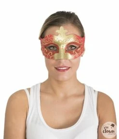 LOUP VÉNITIEN BICOLORE (Argent/Violet Ou Or/Rouge)