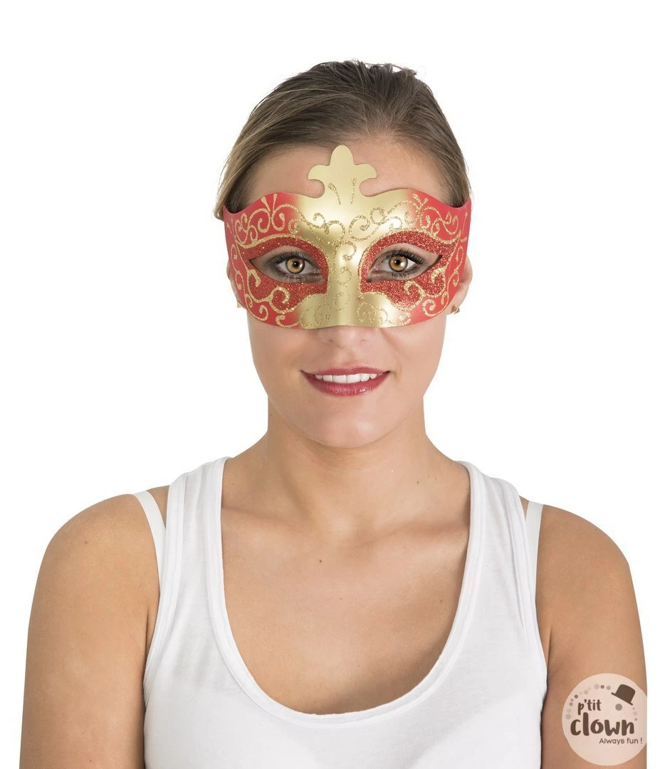 LOUP VÉNITIEN BICOLORE (Argent/Violet Ou Or/Rouge) 3 LOUP VÉNITIEN BICOLORE (Argent/Violet Ou Or/Rouge)