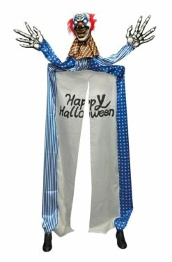 RIDEAU DE PORTE CLOWN (Décoration Son Et Lumière) Taille 260 Cm - Démo Vidéo