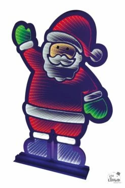 PÈRE NOEL LUMINEUX 3D (Taille 74 Cm - Led Vision 3D)