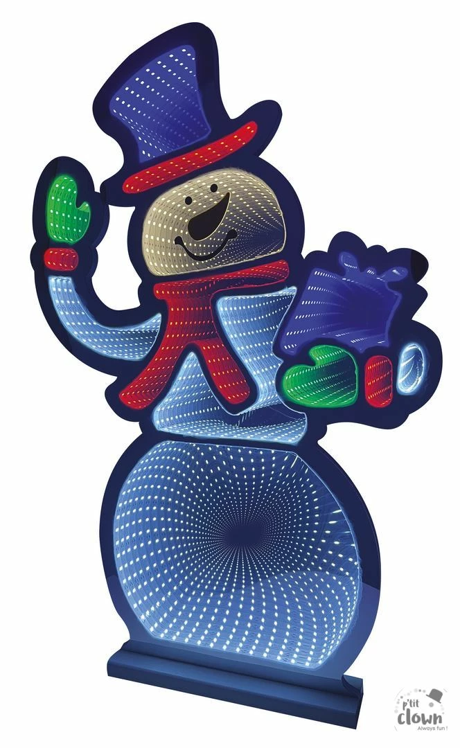 BONHOMME DE NEIGE A LED (Taille 76 Cm - Led Vision 3D) 3 BONHOMME DE NEIGE A LED (Taille 76 Cm - Led Vision 3D)