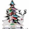 CENTRE DE TABLE DE NOEL (Rennes Et Sapin 20 Cm) Multi Couleurs - Effet Miroir -FêteMagique Soldes 22352 090214700 2211 25022022
