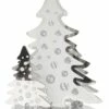 CENTRE DE TABLE DE NOEL (Sapins De Noël Déco 20 Cm) Blanc Et Noir - Effet Miroir -FêteMagique Soldes 22362 047953100 2211 25022022