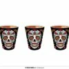 VERRES A SHOT HALLOWEEN (Set 3 Verres Jour Des Morts) Dia De Los Muertos - 5 X 6 Cm -FêteMagique Soldes 24326