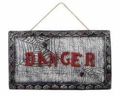 PLAQUE DE PORTE DANGER (Décoration Son Et Lumière) Taille 47 Cm - Démo Vidéo