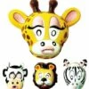 PACK MASQUES ANIMAUX (Animaux Du Zoo - 4 Modèles) Masques En Plastique -FêteMagique Soldes 2665A nc 2665A a