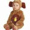 MASCOTTE OURSON BRUN (Costume Bébé Avec Cagoule) Taille Unique 12/18 Mois