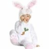 MASCOTTE BÉBÉ LAPIN (Costume Bébé Avec Cagoule) Taille Unique 12/18 Mois -FêteMagique Soldes 2758C nc 2758C a