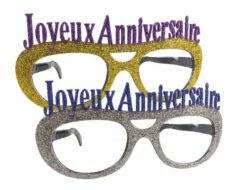 LUNETTES ANNIVERSAIRE (Lunettes Géantes 25cm) Joyeux Anniversaire