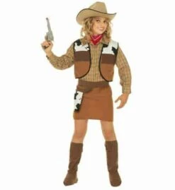 COSTUME JEUNE COW GIRL (Déguisement Complet) Tailles Enfants