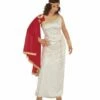 ROBE IMPÉRATRICE LUCILLA (Tunique+coiffe+accessoires) Tailles Adultes -FêteMagique Soldes 3739 nc 3739 a
