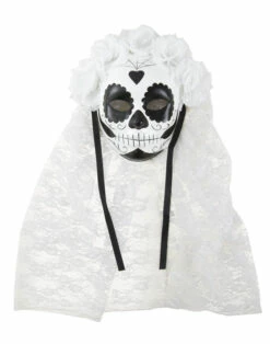 MASQUE JOUR DES MORTS (Voile Et Des Roses Blanches) Dia De Los Muertos
