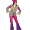 FILLE HIPPIE BABA COOL (Costume+chapeau+collier) Tailles Enfants -FêteMagique Soldes 3816 nc 3816 a