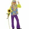 GARCON HIPPIE BABA COOL (Costume+bandeau+collier) Tailles Enfants