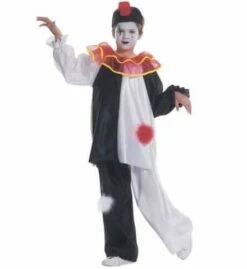 DÉGUISEMENT DE PIERROT (Costume, Col Et Chapeau) Tailles Enfants De 5 à 13 Ans