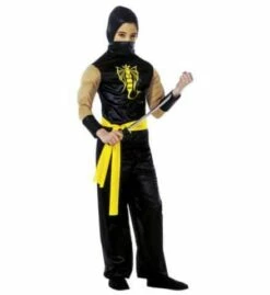 COSTUME FORCE NINJA (Costume Et Bras Musclés) Tailles Enfants De 5 à 13 Ans