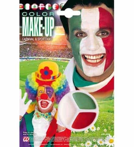 MAQUILLAGE SUPPORTER (Tricolore Blanc, Rouge, Vert) Maquillage Visage 3 MAQUILLAGE SUPPORTER (Tricolore Blanc, Rouge, Vert) Maquillage Visage