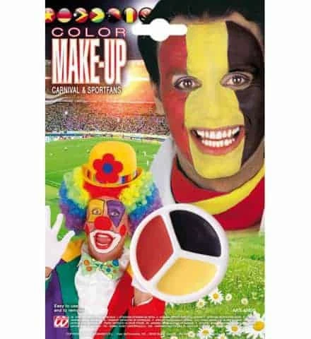 MAQUILLAGE SUPPORTER (Tricolore Rouge, Jaune, Noir) Maquillage Visage 3 MAQUILLAGE SUPPORTER (Tricolore Rouge, Jaune, Noir) Maquillage Visage