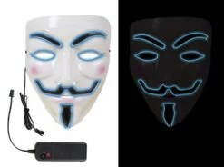 MASQUE VISAGE LUMINEUX (Masque PCV - 3 Fonctions) Personnage Anonymous