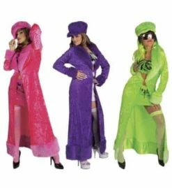 COSTUME SEXY CHÉRIE (Manteau + Chapeau Peluche) Tailles Adultes - 3 Coloris