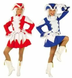 COSTUME DE MAJORETTE (Veste, Jupe Et Chapeau) Tailles Adultes - 2 Coloris