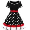 ROBE MODE ANNÉES 50 (Robe à Pois, Jupon, Ceinture) Tailles Adultes - Démo Vidéo